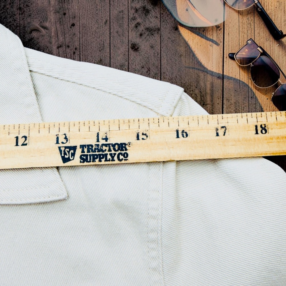 Ralph Lauren Jeans Co. Women's‎ Denim Jean Jacket Size Small Beige Gold Buttons - Picture 5 of 12